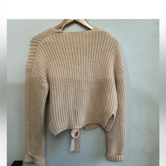 Zara Wrap Tie Sweater. Small. GUC. Blogger Favorite. - Picture 5 of 11